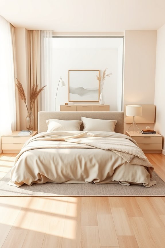 contemporary beige bedroom sanctuary