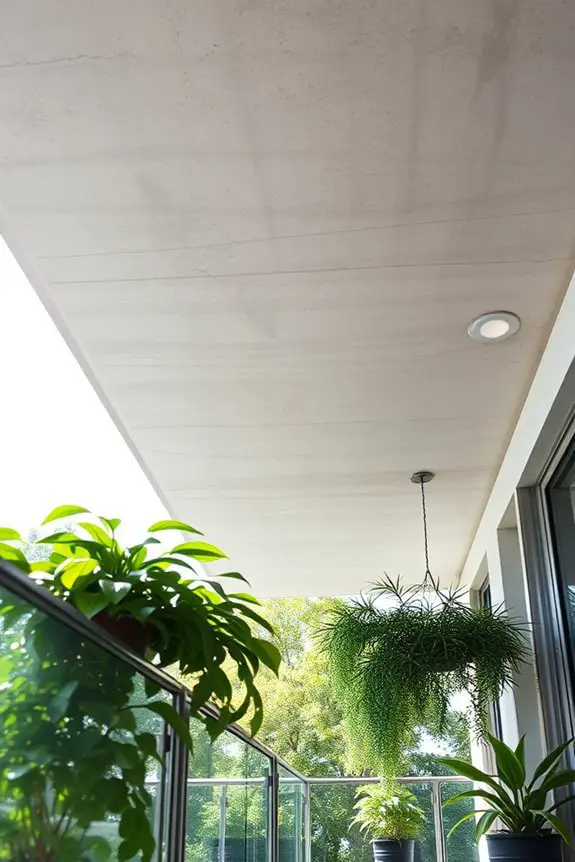 contemporary concrete balcony design