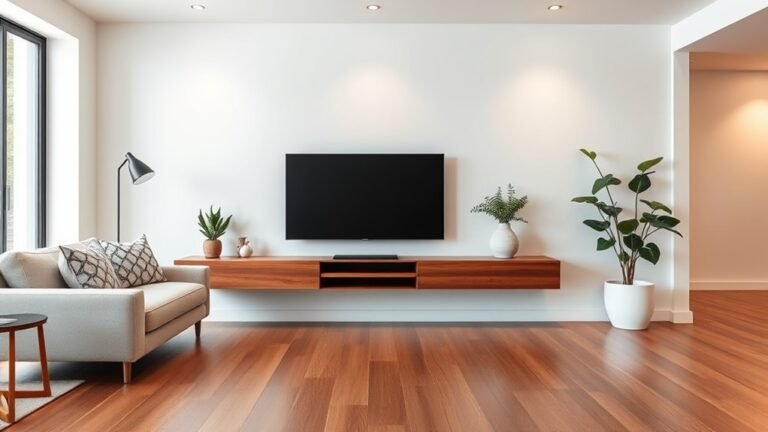 contemporary floating tv stands
