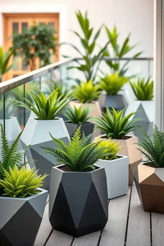 contemporary geometric planter designs