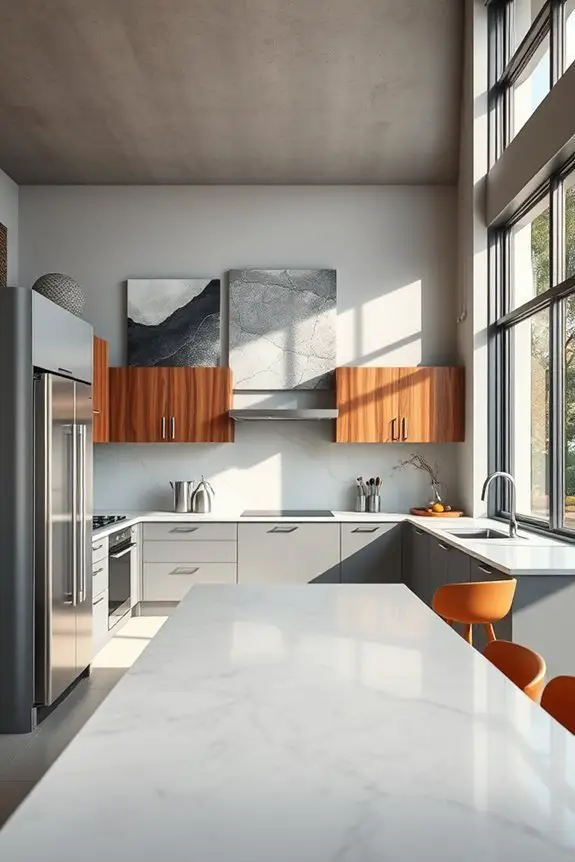 contemporary gray and brown art