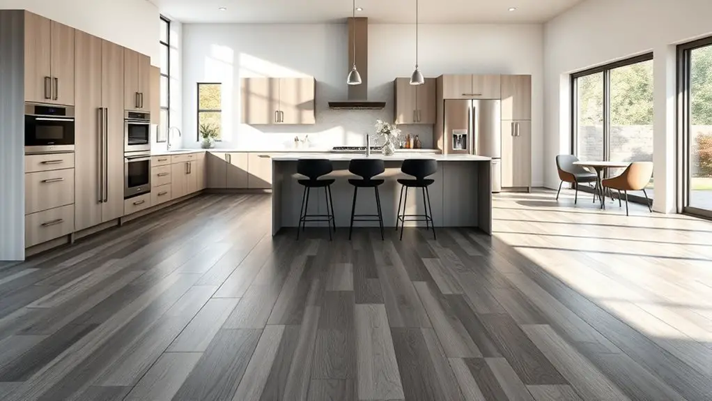 contemporary gray wood kitchens