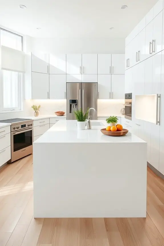 contemporary kitchen simplicity emphasized