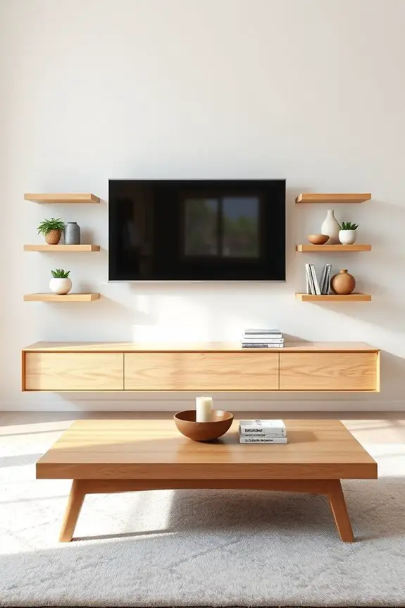 contemporary open shelving design