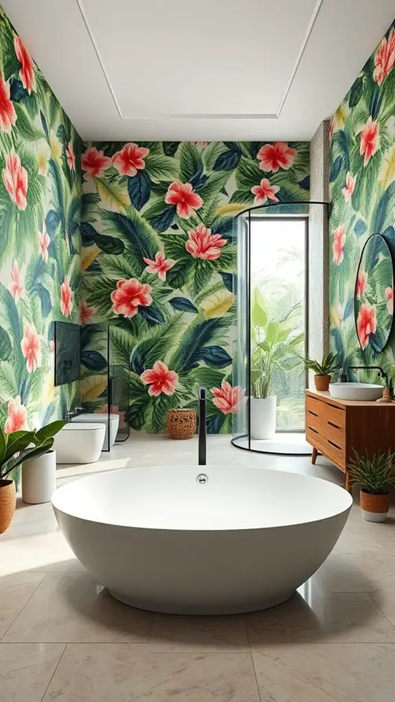 contemporary tropical bathroom design