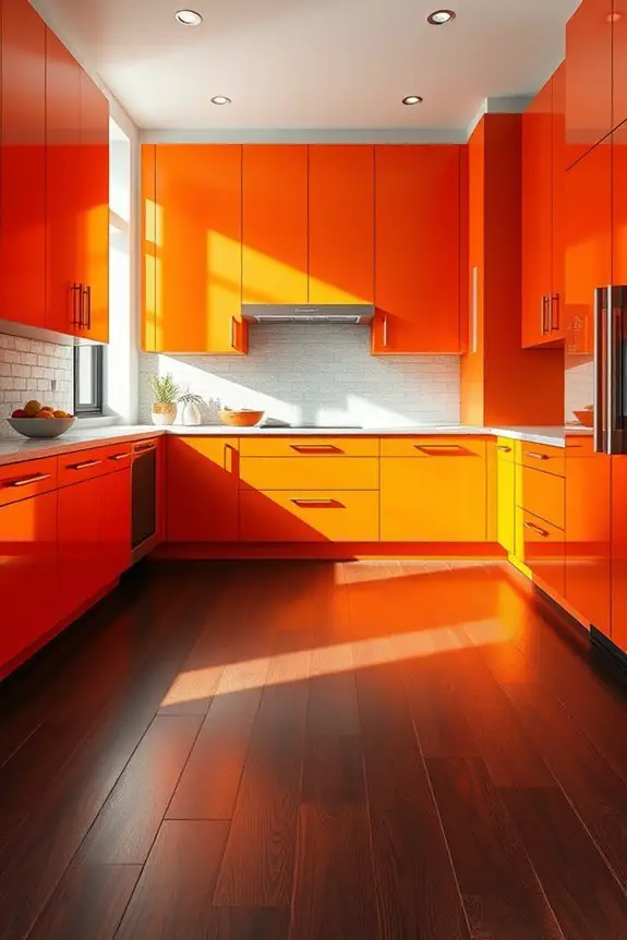 contrasting dark floors elevate