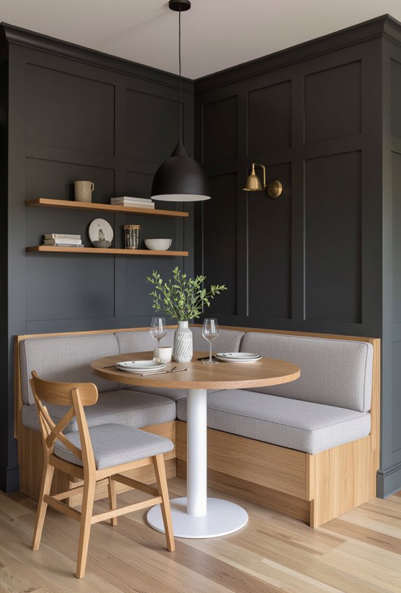 contrasting finishes add depth