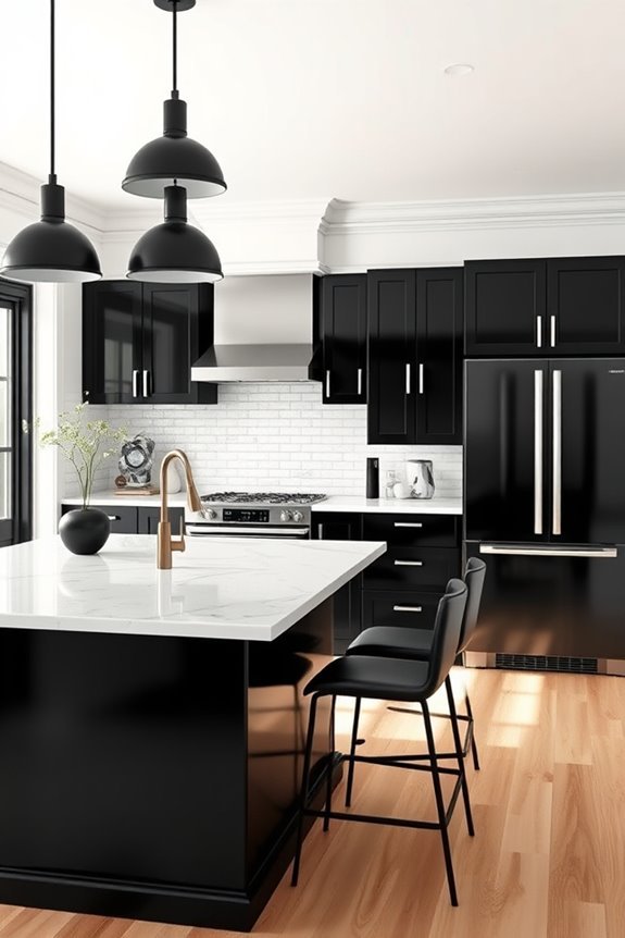 contrasting trim enhances sophistication