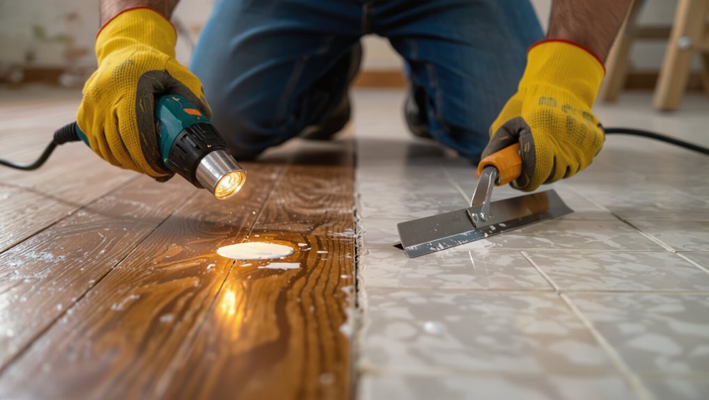 controlled heat and scraping