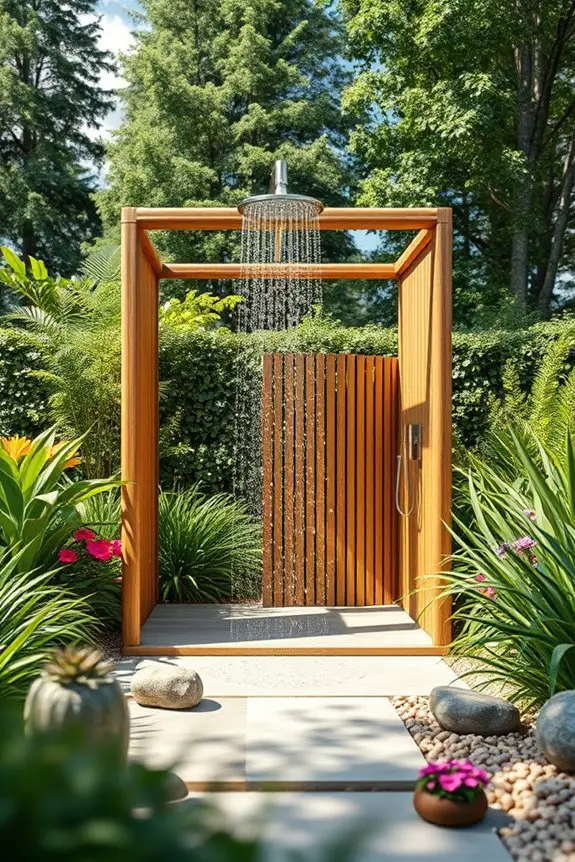 convenient outdoor shower solution
