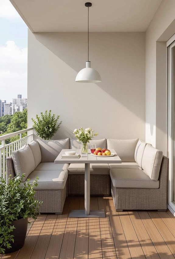 convertible sofa to dining solution