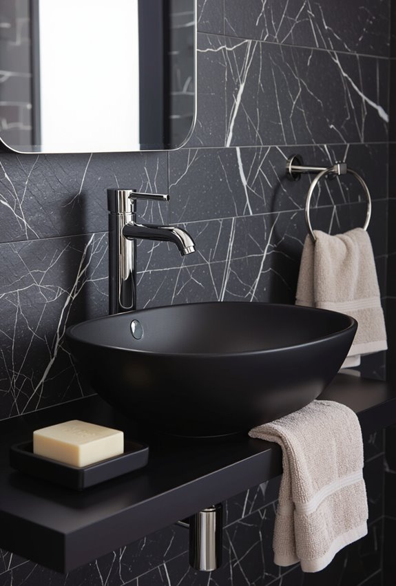 cool chrome accents with matte