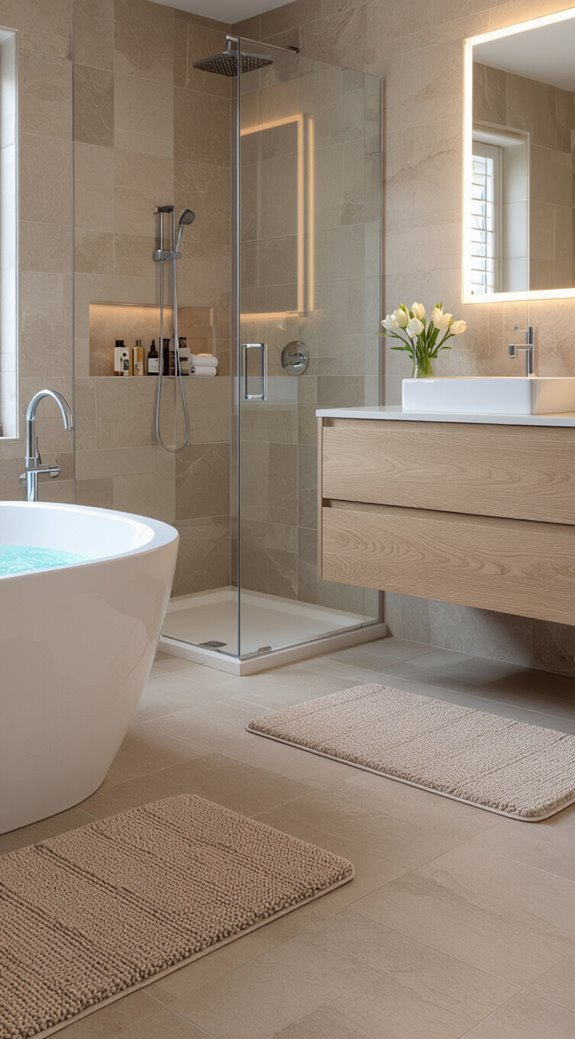 coordinated bath mat sets