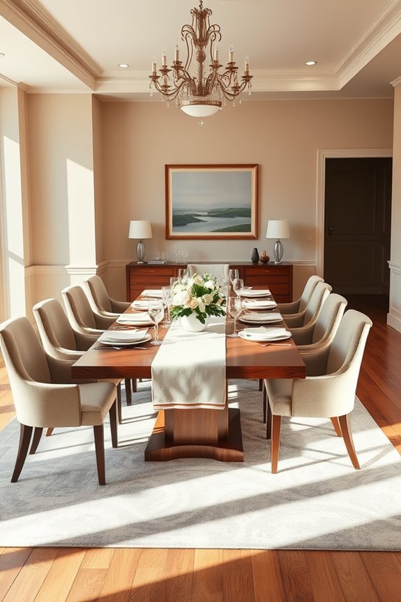 coordinated buffet dining colors