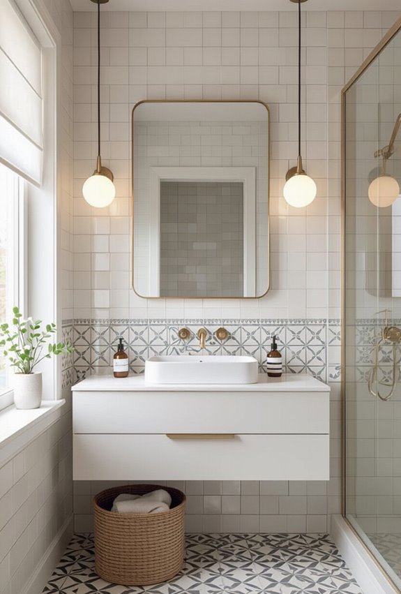 coordinated tile mural focalpoint