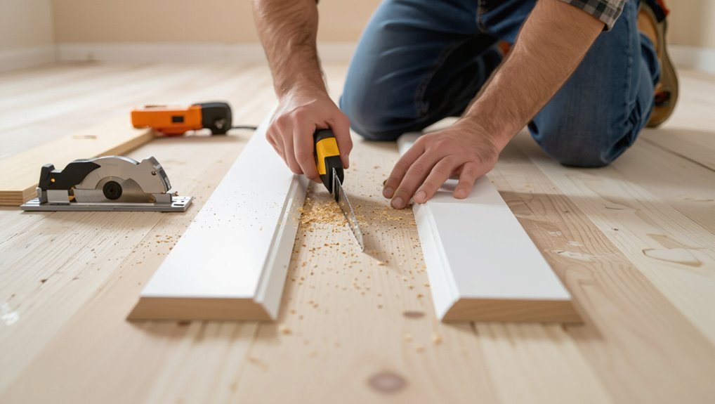 coping for precision mitering for efficiency