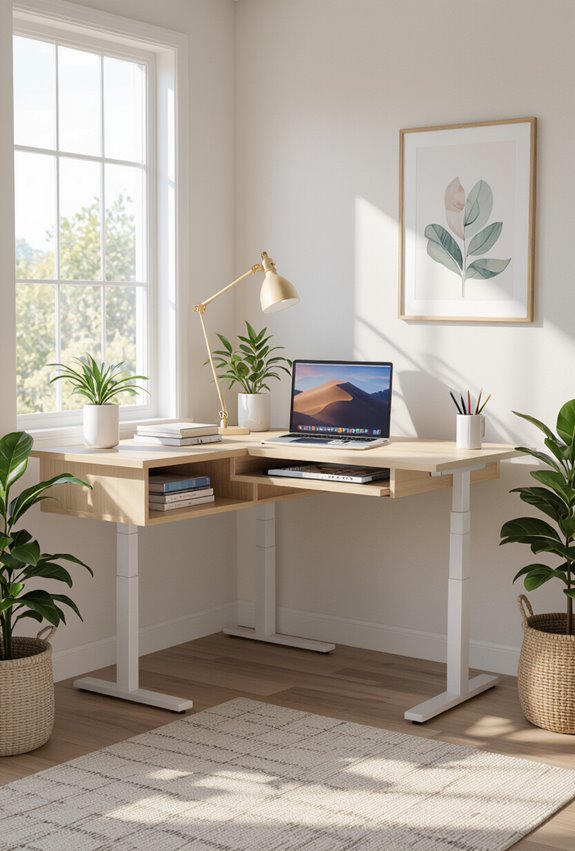 corner adjustable desk boosts focus