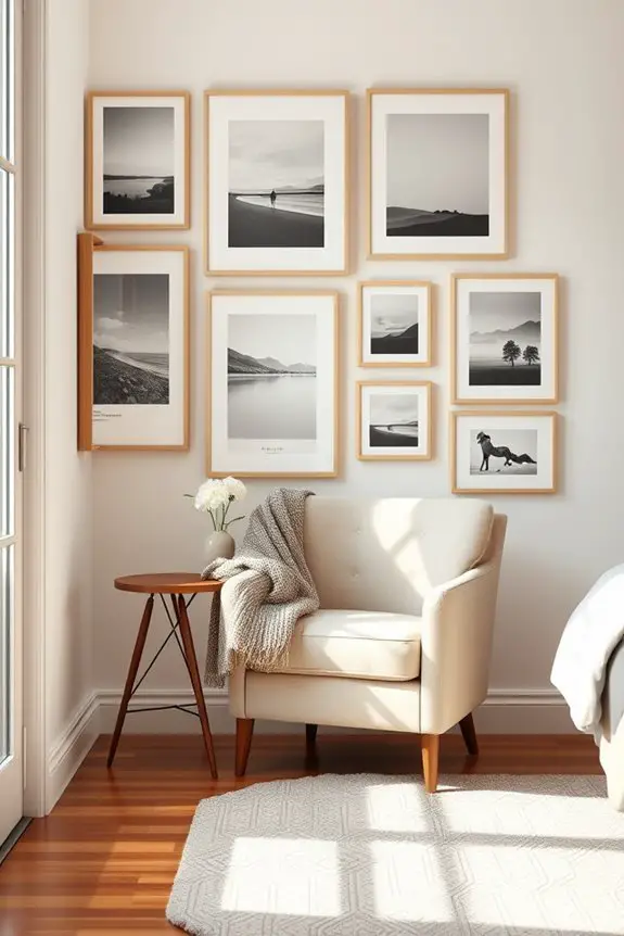corner gallery wall decor