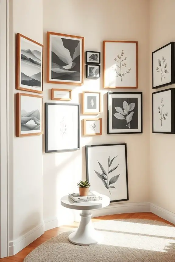 corner gallery wall transformation
