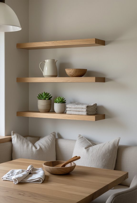corner mounted triangular storage shelves