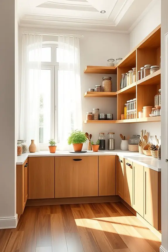 corner pantry with window