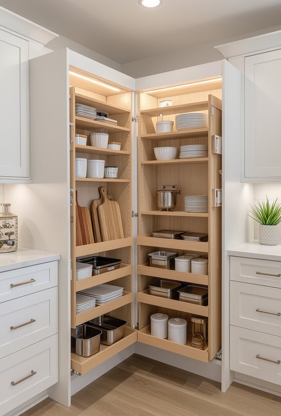 corner pull out pantry organizers