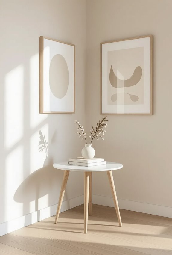 corner table framed gallery