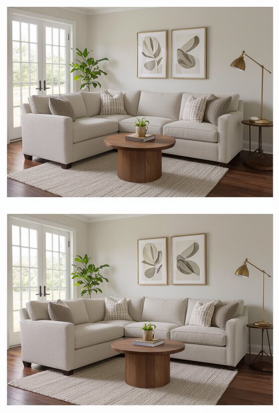 corner tables complement sectionals