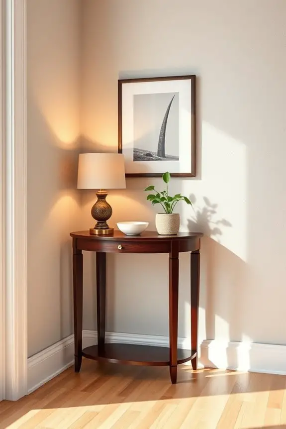 corner tables enhance decor