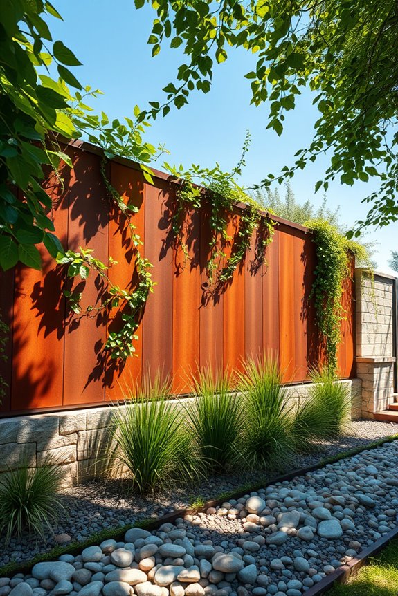 corten steel boundary design