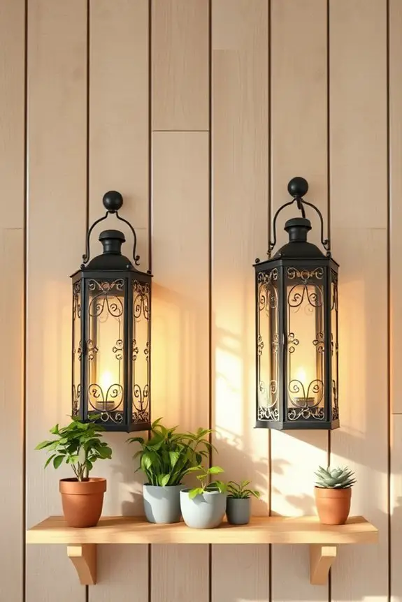 cottage accent wall lanterns