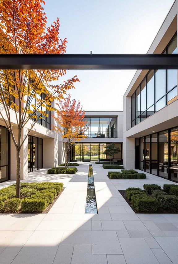 courtyard inspired collaborative office design