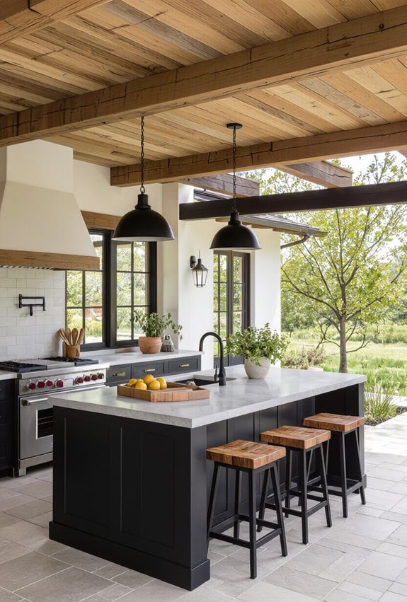 covered farmhouse kitchen charm