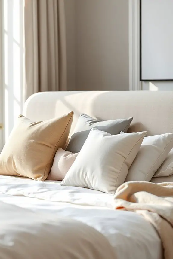 cozy accent pillow arrangement