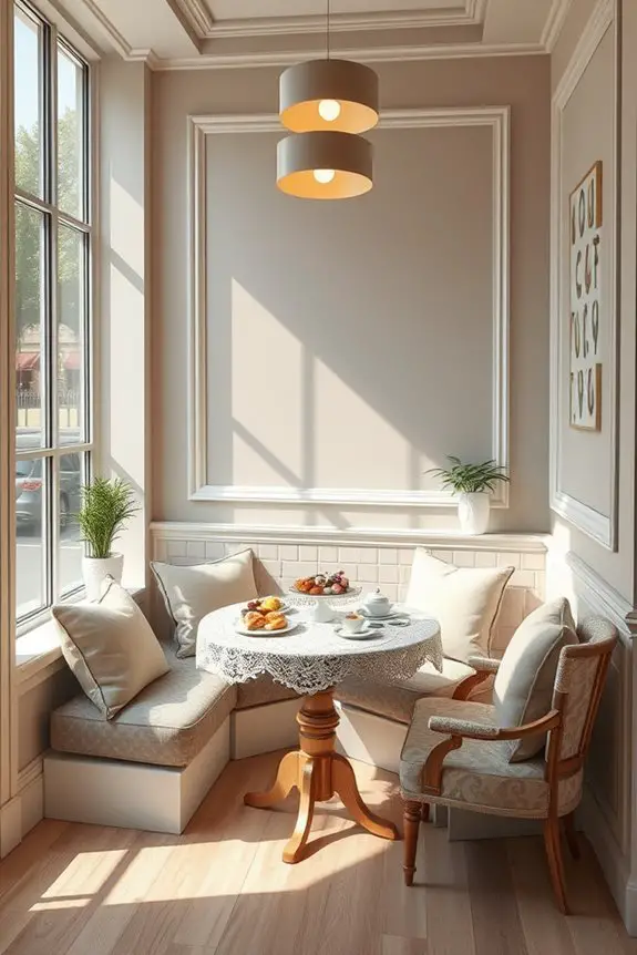 cozy alcove seating areas