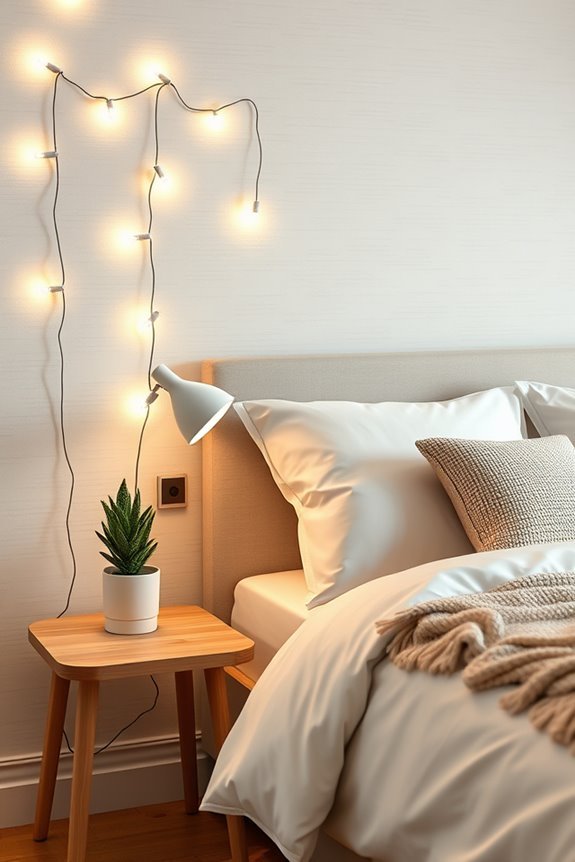 cozy ambiance with string lights