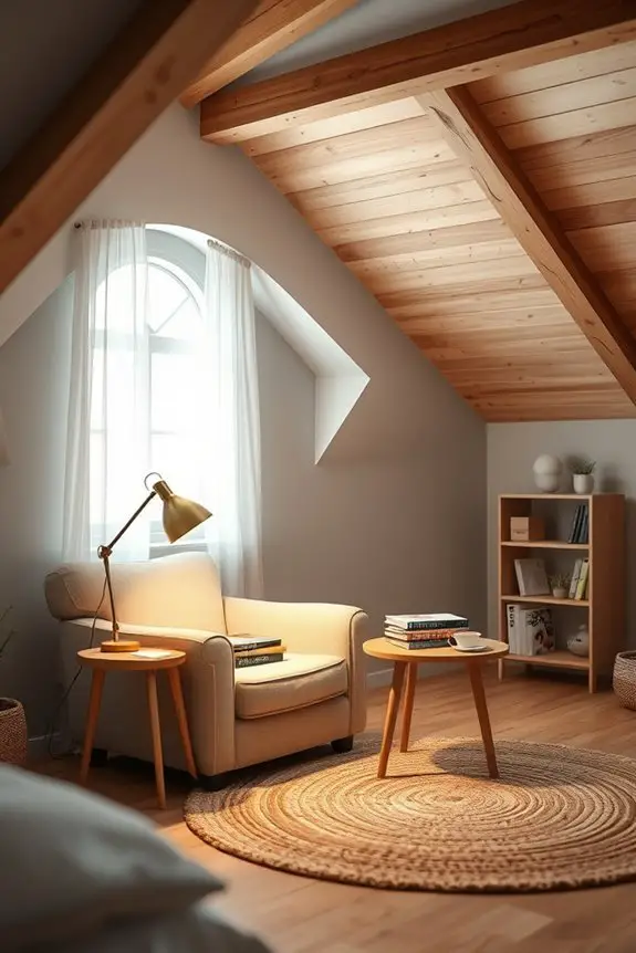 cozy attic reading nook