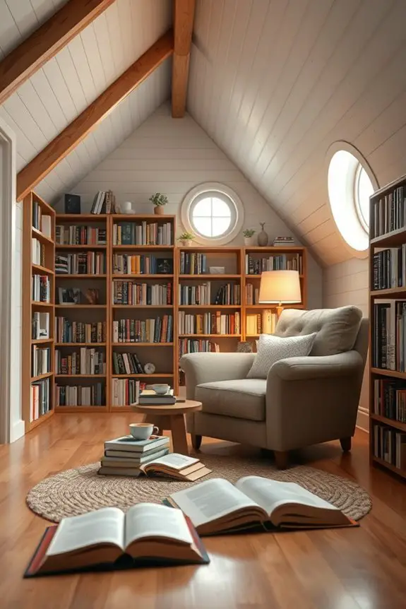 cozy attic reading retreat