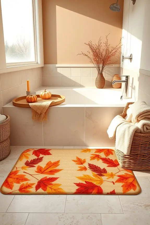 cozy autumn bathroom decor