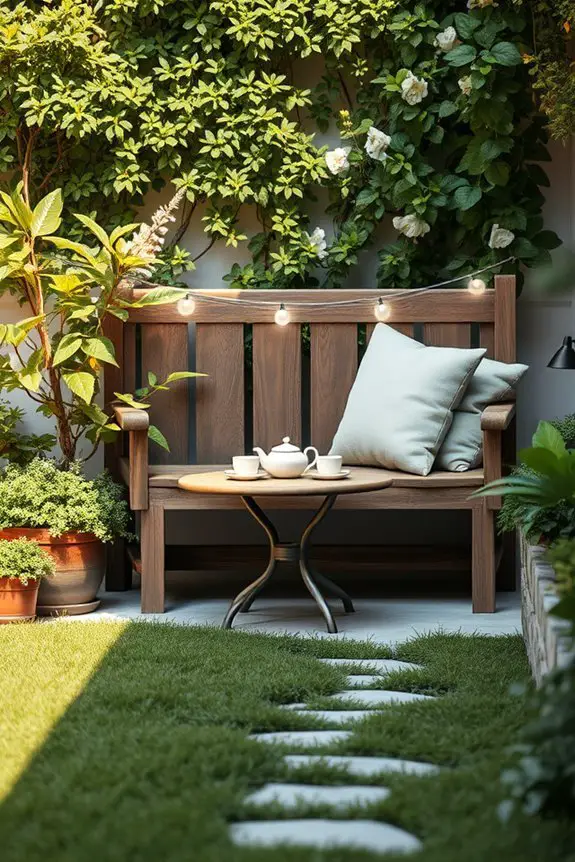 cozy backyard reading nook