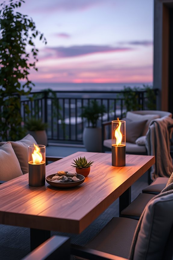 cozy balcony ambiance enhancement
