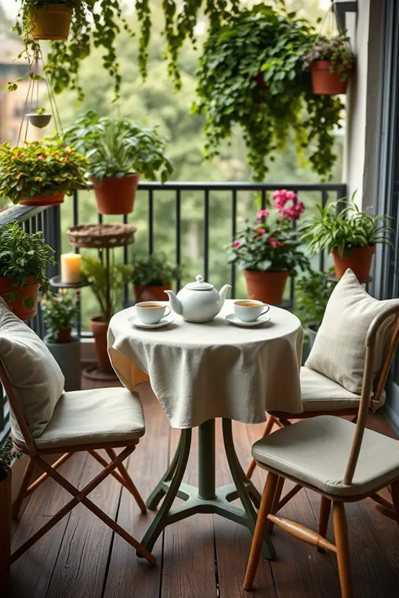 cozy balcony caf experience