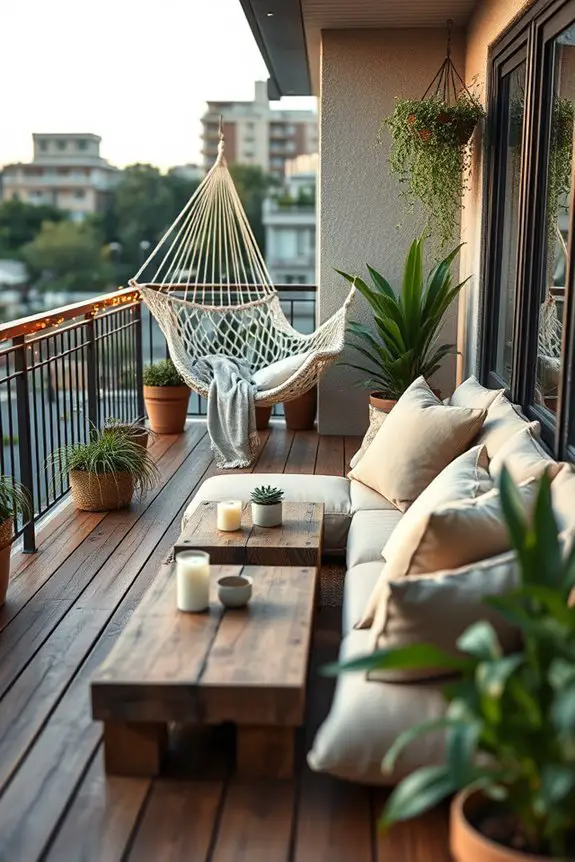 cozy balcony relaxation retreat