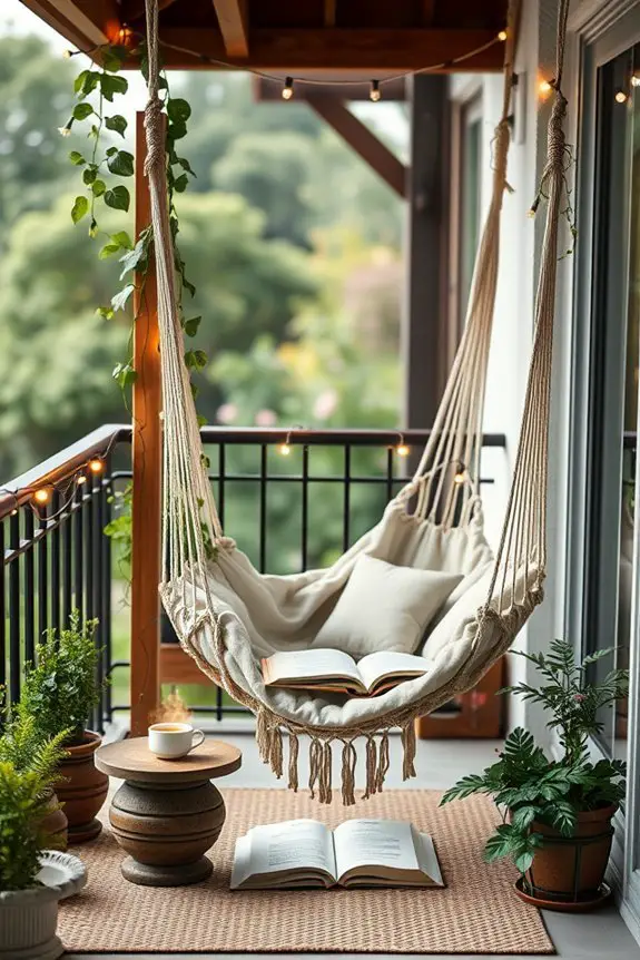 cozy balcony relaxation space