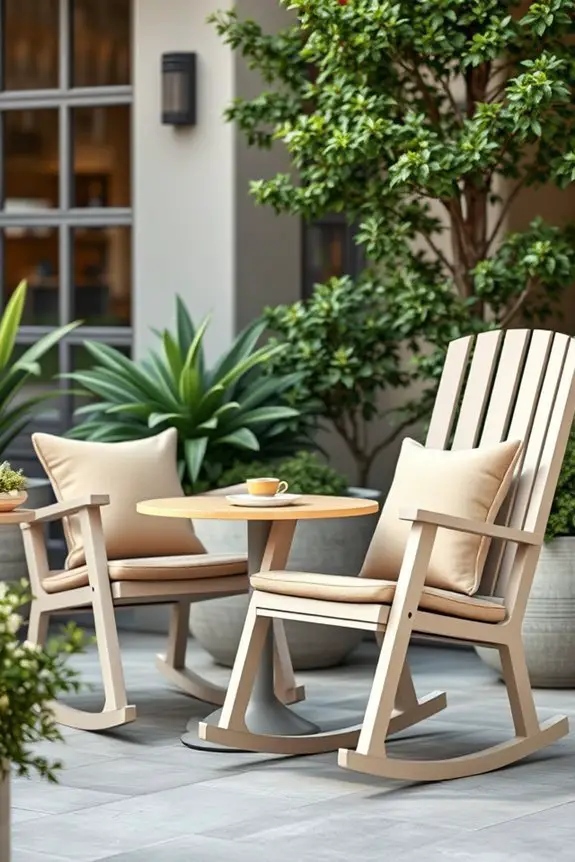 cozy balcony rocking chairs
