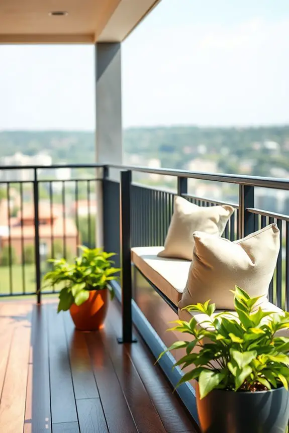 cozy balcony seating solution