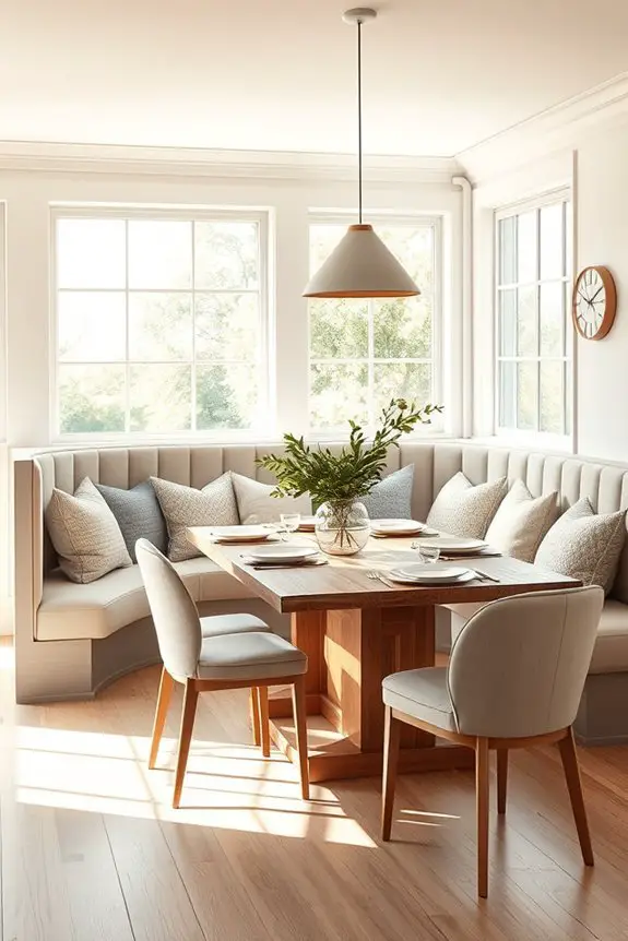 cozy banquettes with storage