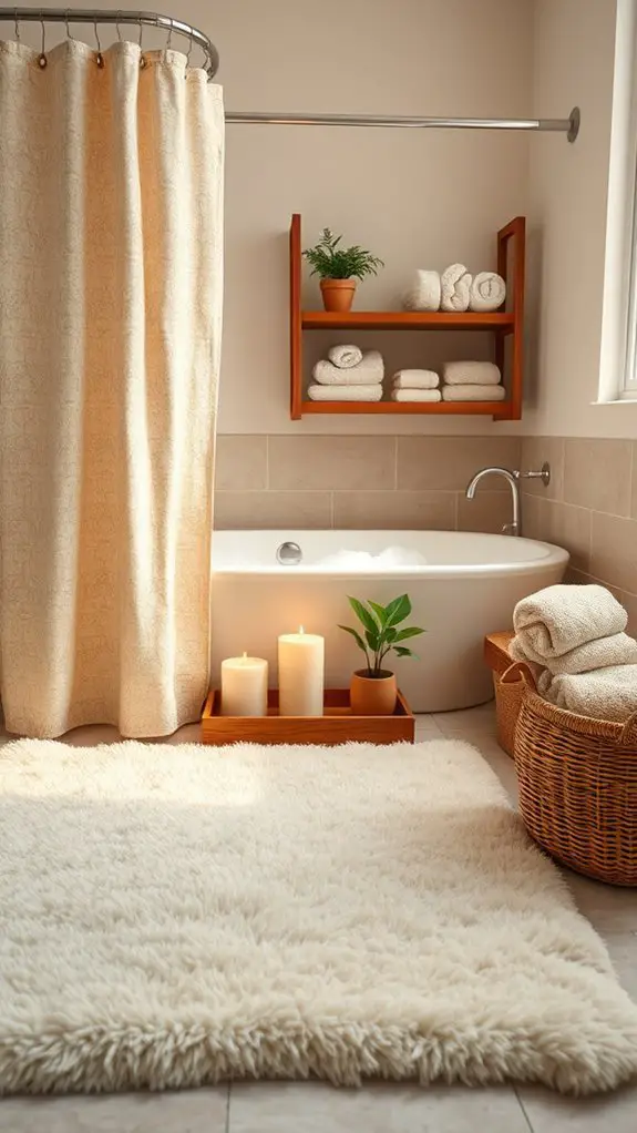cozy bathroom accessories enhance relaxation