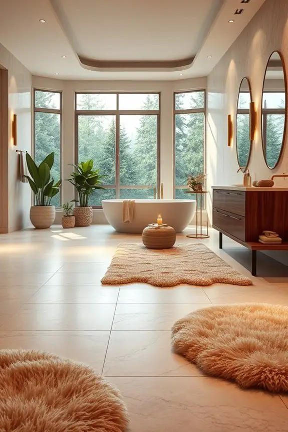 cozy bathroom heated floors