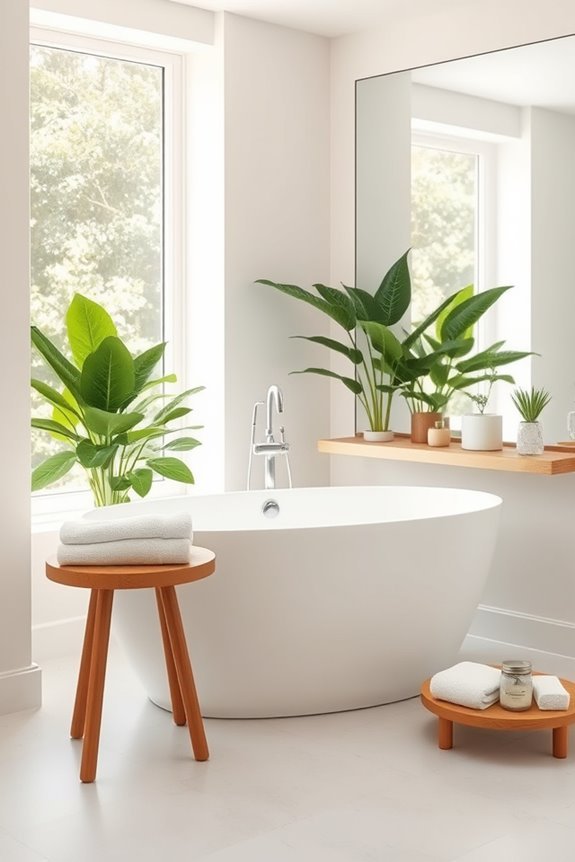 cozy bathroom relaxation corner